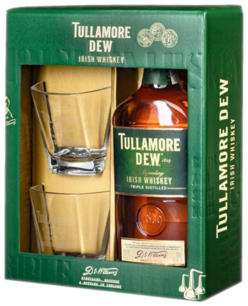 Tullamore D.E.W. mit 2 Gläsern 40%