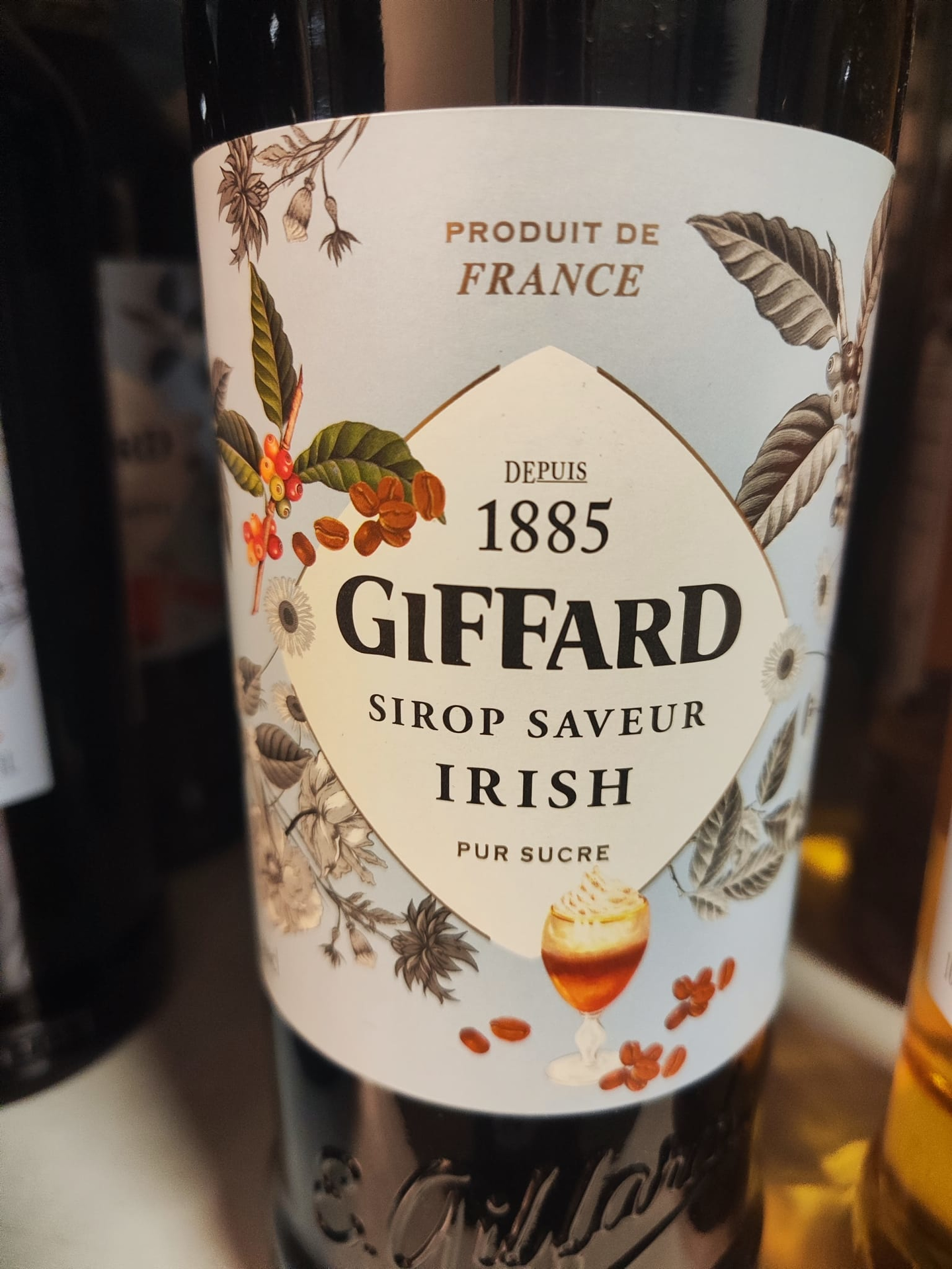 Giffard Irish Coffee Rückenetikett