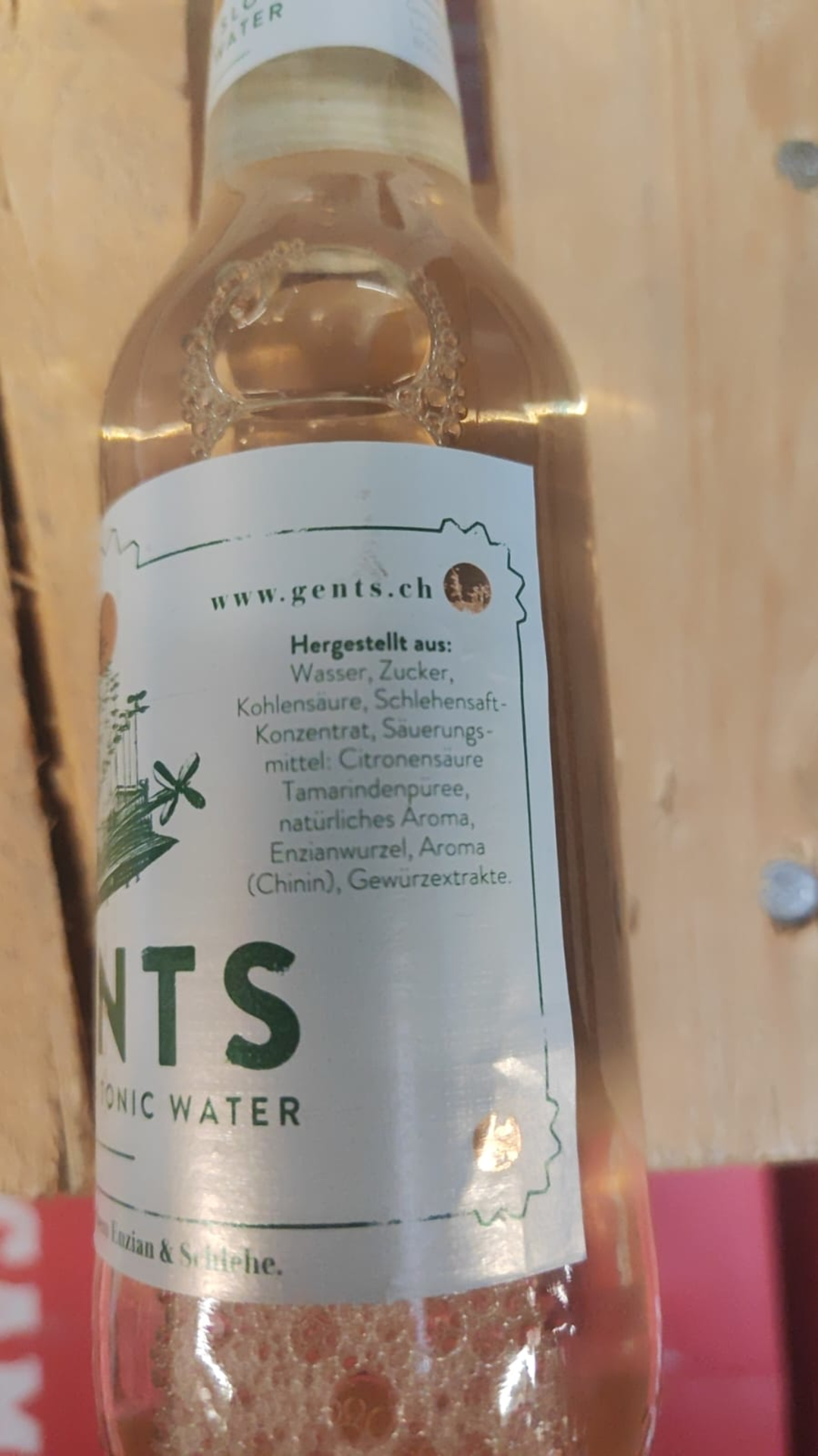 Gents Sloe Dry Tonic Water Rückenetikett