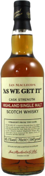 AS WE GET IT Highland Malt 65.1%